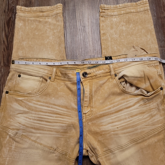 $120 8IGHTH DSTRKT Denim Classic Slim Distressed Faded Designer Jeans 38x32 - Picture 10 of 11